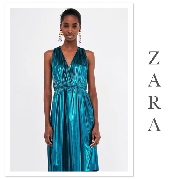 zara turquoise dress
